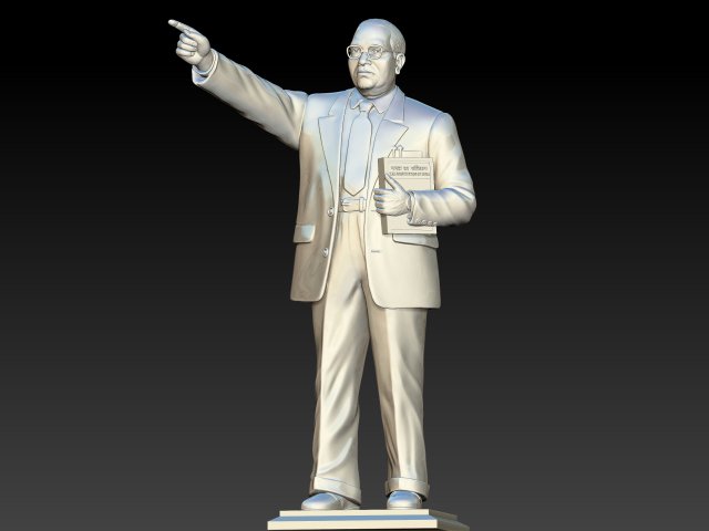 Dr Bhimrao Ambedkar 3D Print Model .c4d .max .obj .3ds .fbx .stl .blend 