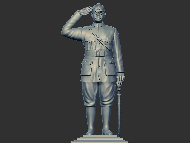 Subhash Chandra bose 3D Print Model .c4d .max .obj .3ds .fbx .stl .blend 