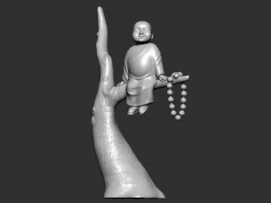 Baby Buddha on tree 3D Print Model