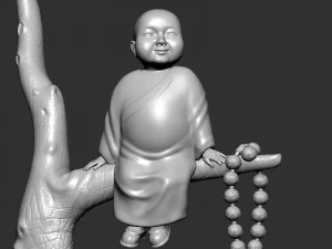 Baby Buddha on tree 3D Print Model