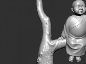 Baby Buddha on tree 3D Print Model
