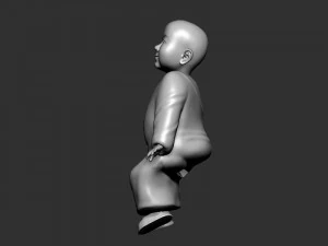 Baby Buddha on tree 3D Print Model
