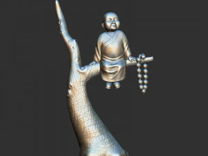 Baby Buddha on tree 3D Print Model