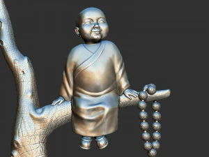 Baby Buddha on tree 3D Print Model