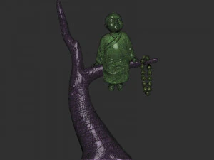 Baby Buddha on tree 3D Print Model