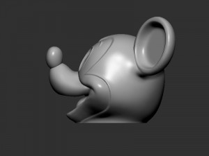 Mikky mouse Head Mask 3Dプリントモデル