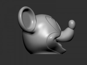 Mikky mouse Head Mask 3Dプリントモデル
