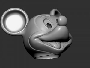 Mikky mouse Head Mask 3Dプリントモデル