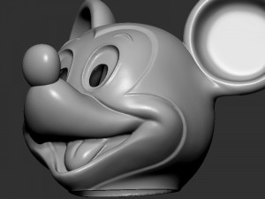 Mikky mouse Head Mask 3Dプリントモデル