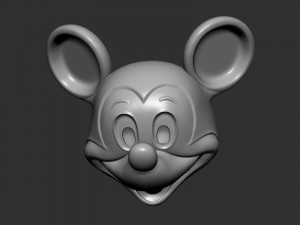 Mikky mouse Head Mask 3Dプリントモデル