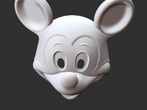 Mikky mouse Head Mask 3Dプリントモデル