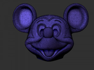 Mikky mouse Head Mask 3Dプリントモデル