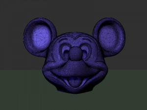 Mikky mouse Head Mask 3Dプリントモデル