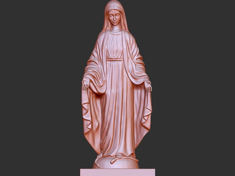 Marry Standing pose 3D Print Model .c4d .max .obj .3ds .fbx .stl .blend