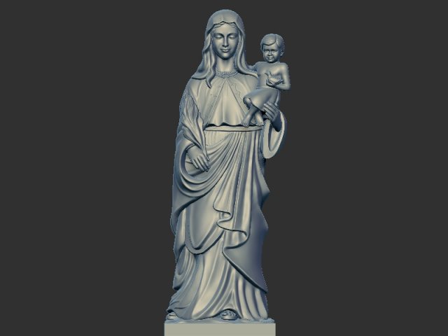 Mary with child jesus Model Cetak 3D .c4d .max .obj .3ds .fbx .stl .blend