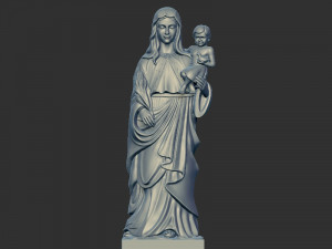 Mary with child jesus 3D Print Model