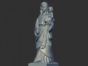 Mary with child jesus 3D Print Model