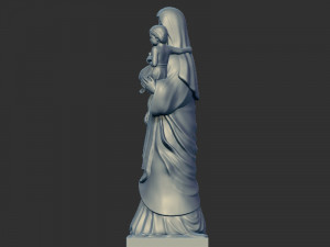 Mary with child jesus Model Cetak 3D