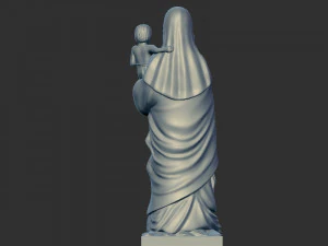 Mary with child jesus 3D Print Model