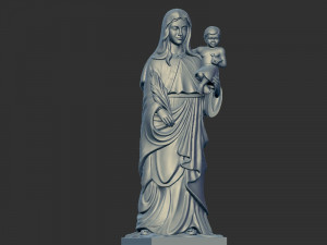 Mary with child jesus Model Cetak 3D