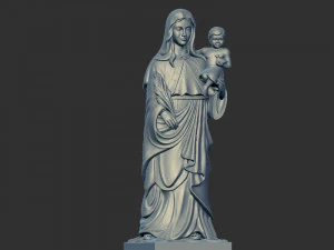 Mary with child jesus 3D Print Model