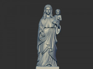 Mary with child jesus Model Cetak 3D