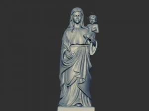 Mary with child jesus 3D Print Model