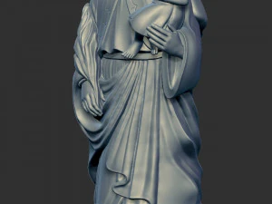 Mary with child jesus 3D Print Model