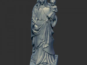 Mary with child jesus 3D Print Model