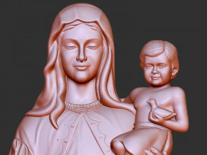 Mary with child jesus 3D Print Model