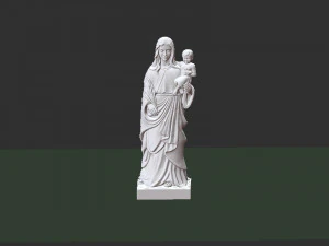 Mary with child jesus 3D Print Model