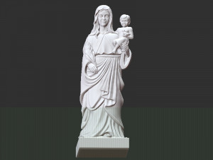 Mary with child jesus Model Cetak 3D