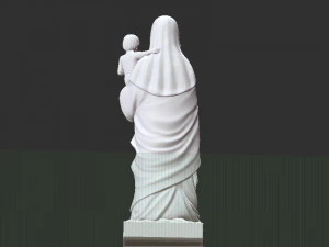 Mary with child jesus 3D Print Model