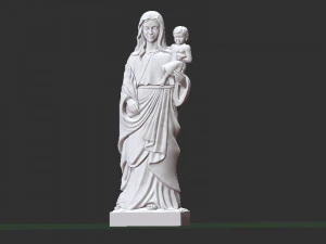 Mary with child jesus 3D Print Model