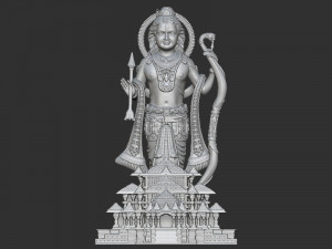 Ramlala with temple 3D Print Model