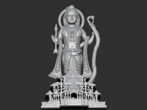 Ramlala with temple 3D Print Model