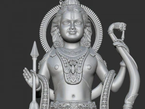 Ramlala with temple 3D Print Model