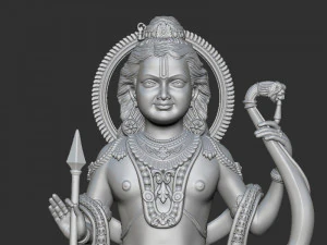 Ramlala with temple 3D Print Model