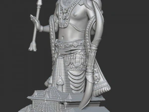 Ramlala with temple 3D Print Model