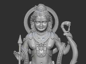 Ramlala with temple 3D Print Model