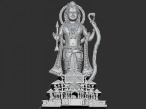 Ramlala with temple 3D Print Model