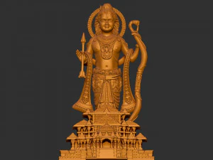 Ramlala with temple 3D Print Model