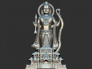 Ramlala with temple 3D Print Model