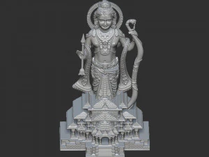Ramlala with temple 3D Print Model