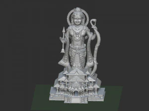 Ramlala with temple 3D Print Model