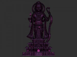 Ramlala with temple 3D Print Model