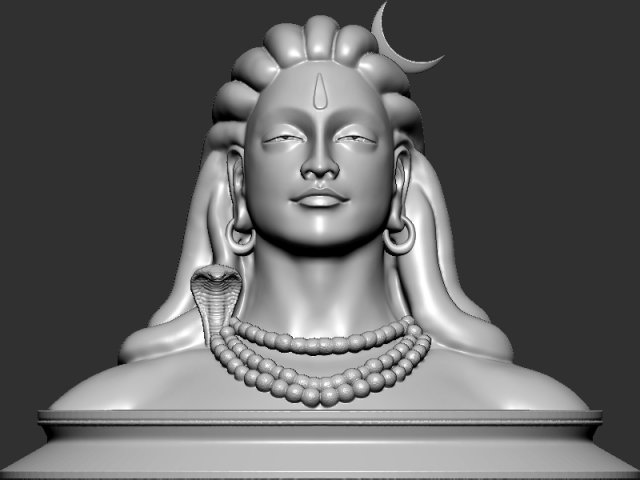 Adiyogi Shiva 3D 打印模型 .c4d .max .obj .3ds .fbx .stl .blend 