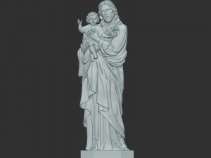 Bebekli İsa 3D Baskı Modeli