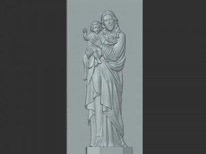 Jisus with Baby 3D Print Model