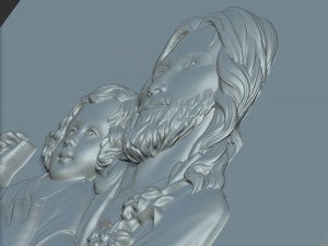 Jisus with Baby 3D Print Model